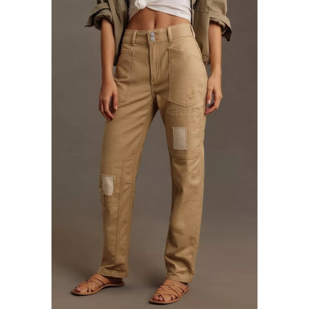 BNWT, Anthropologie The Wanderer Mid-Rise Jeans by Pilcro: Patchwork Edition